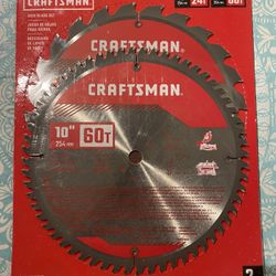 Craftsman 10” 2 pack saw blades 40 tooth and 24 tooth brand new $30 in n Lakeland 