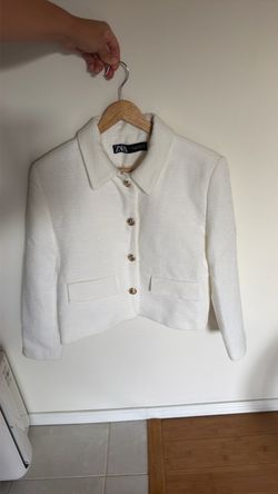 Zara Textured Tweed Jacket - Size XL (Never Worn)
