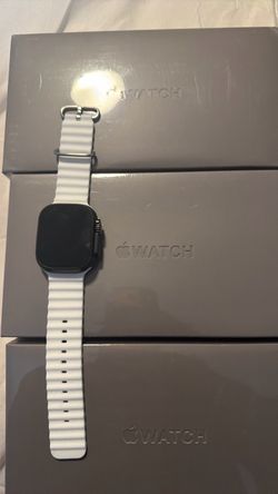 Apple Watch Ultra with White Ocean Band