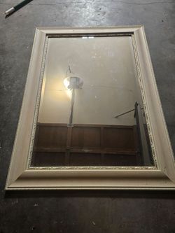 Rectangular Wall Mirror with Ornate Frame