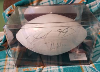 Jason Taylor Auto'd Football JSA COA w/ Case
