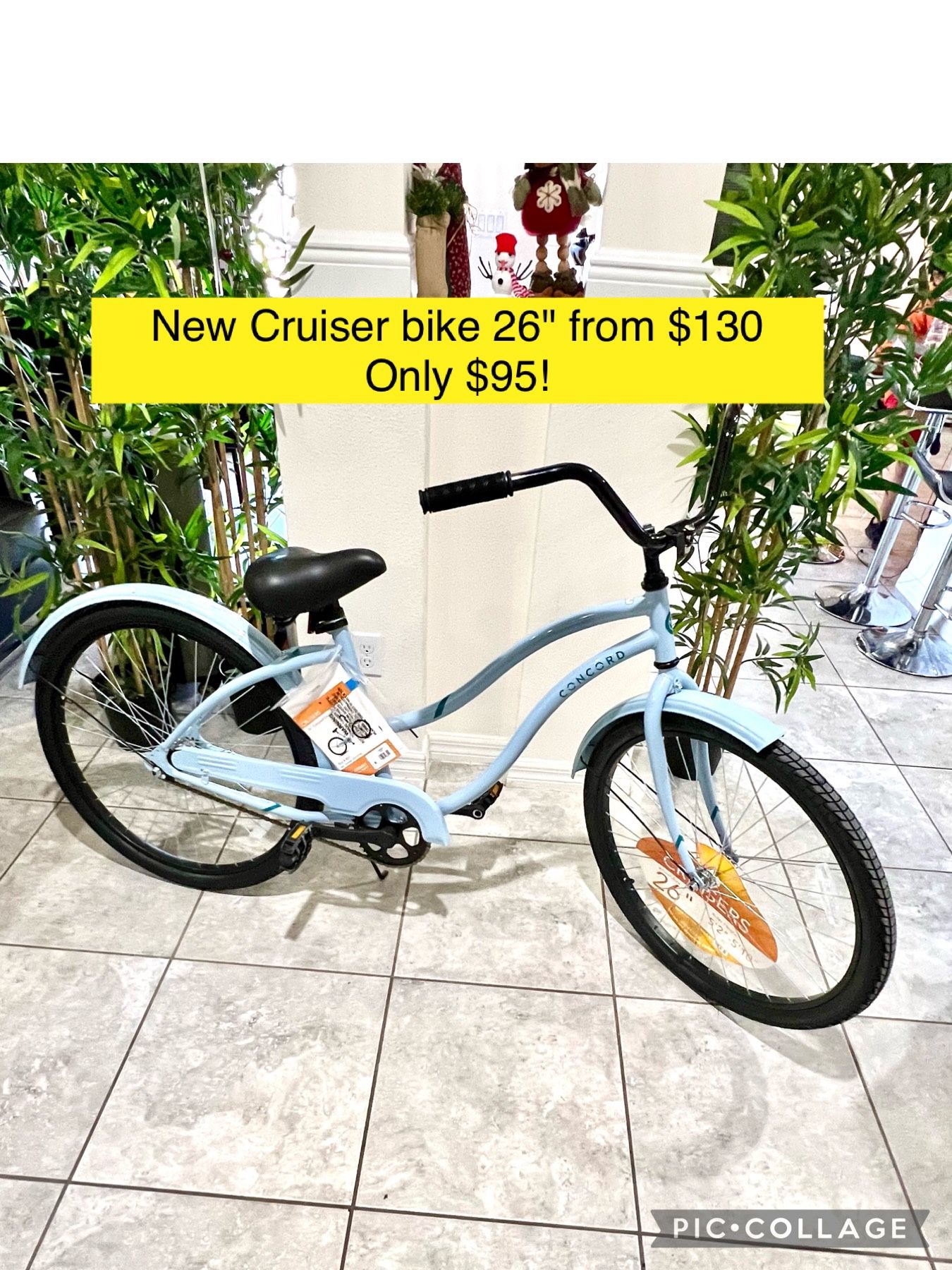 New From $130 Only $95! Concord 26" Pacifica Women's Cruiser Bike, Light Blue, Adult