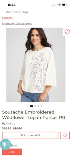 Chico’s Wildflower Top  LRG