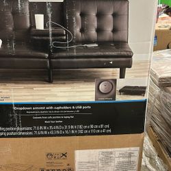 Mainstays futon w/ cup holders and USB port 