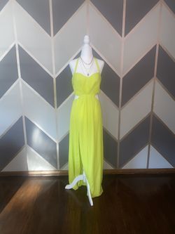 BCBGeneration Neon Lime Maxi Dress