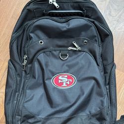San Francisco 49ers Laptop Backpack Mercury Luggage Embroidered Travel Bag EUC