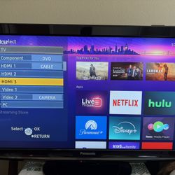 Panasonic 37” LCD TV – Works Great – Remote Included