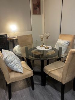 5-Piece Glass Dining Set