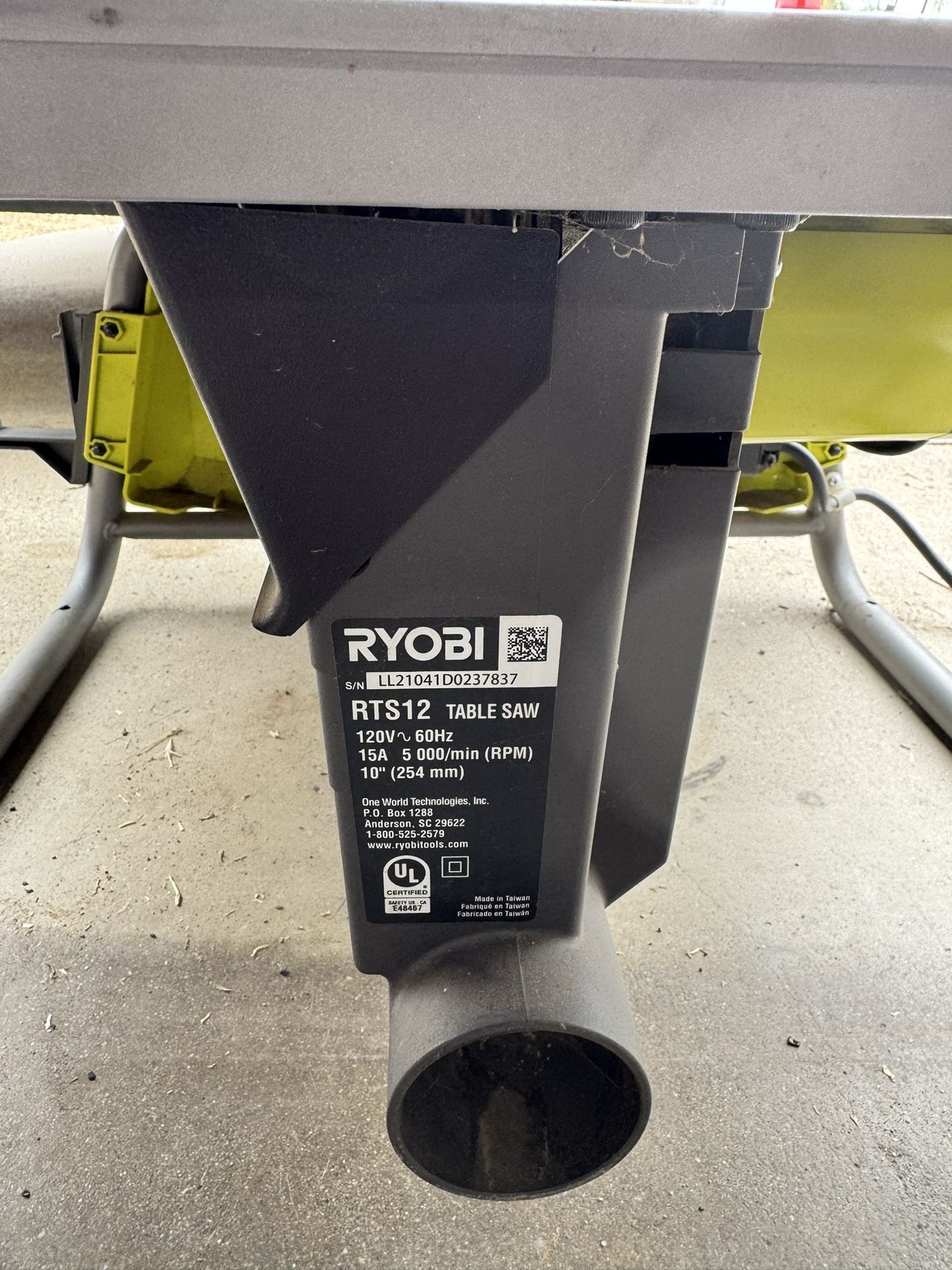 Ryobi 10” 15 Amp