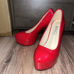 Red High Heels - Size 8