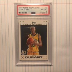 Kevin Durant Topps Rookie Psa 8