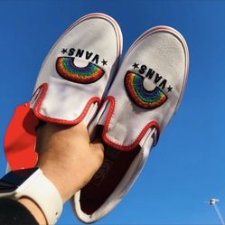 Vans Slip On With Rainbows 🌈  