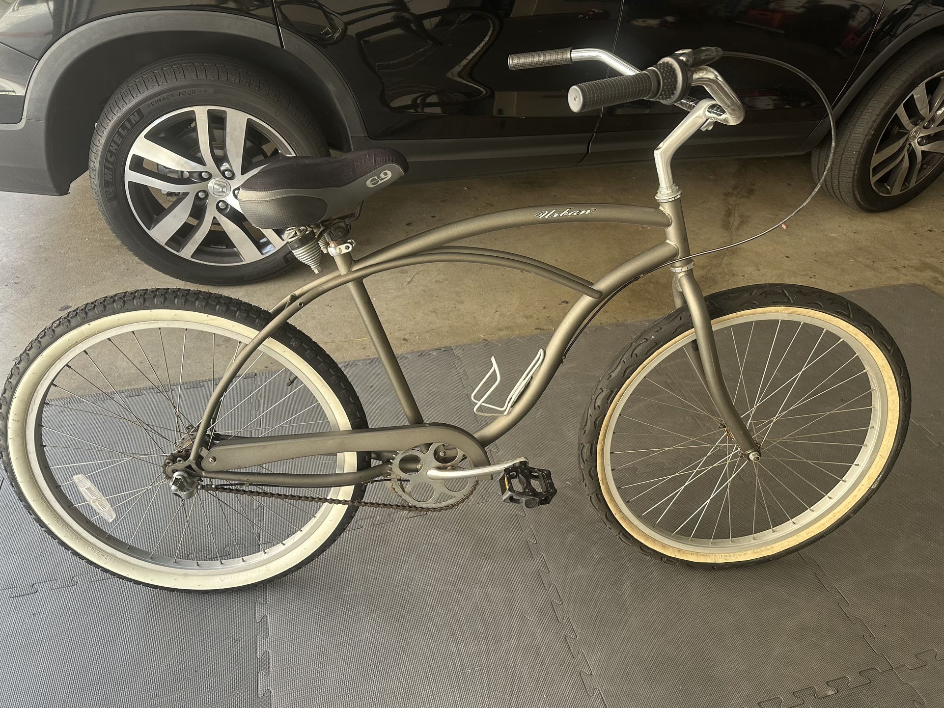 Firmstrong Urban Man 26” Beach Cruiser – 3-Speed (Matte Grey)