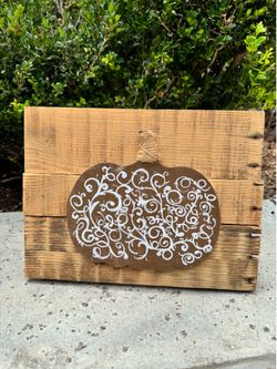 Pumpkin Wood Art