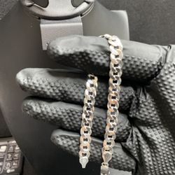 925 Silver Cuban Bracelet 7.5”-8” 