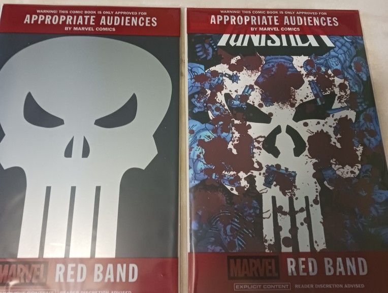 Punisher: Red Band #1 Frank Miller Cover and #1 Foil Logo Variant Marvel comics