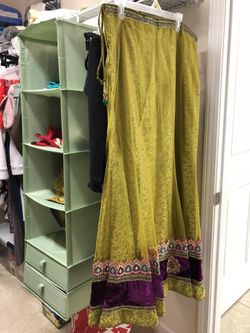 Fancy party wear long dress comes with blouse/ jacket