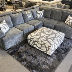 Grey & White 2Pc Sectional💿⚔️ $1899