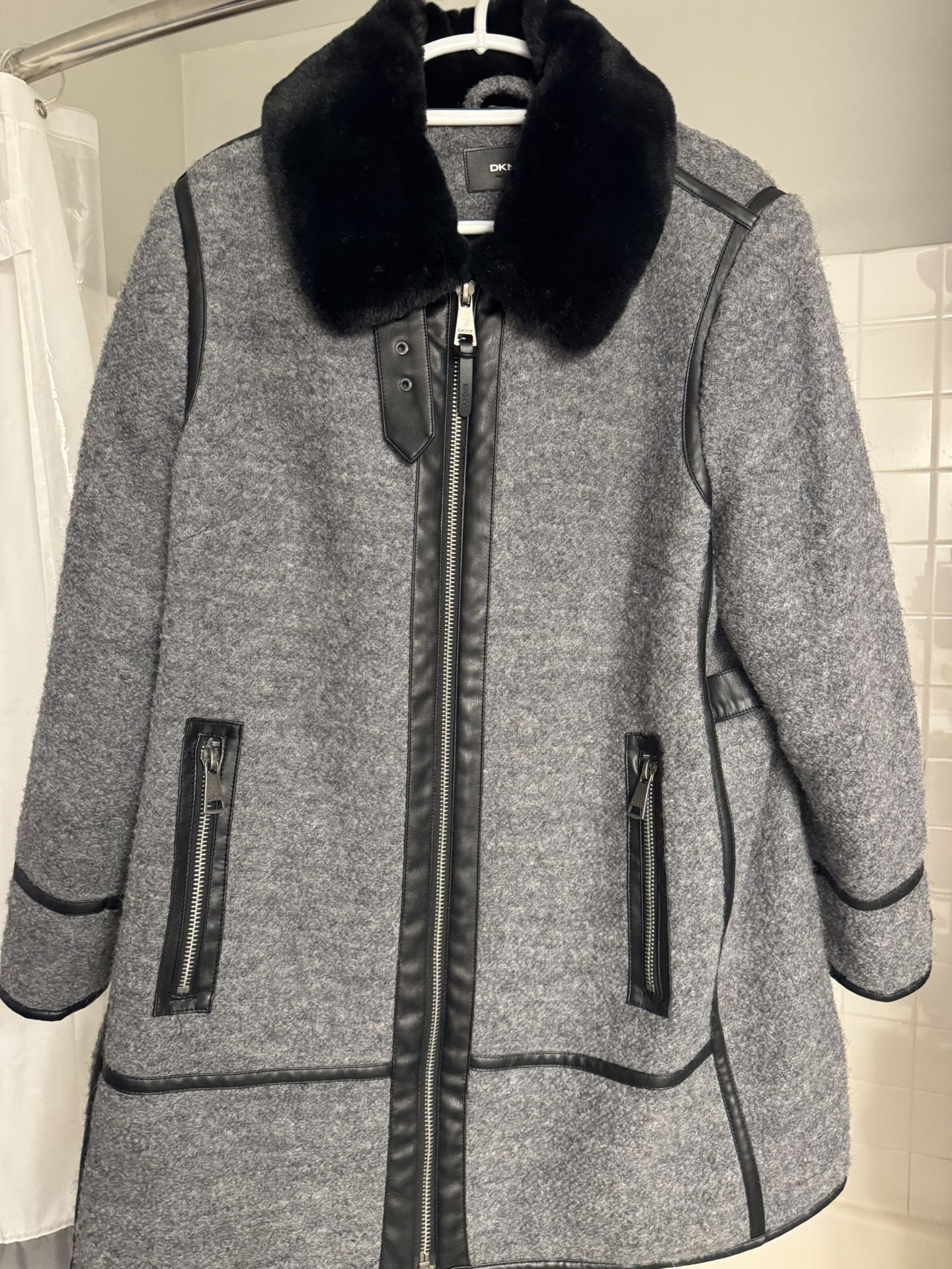 женское шерстяное пальто, размер 1х