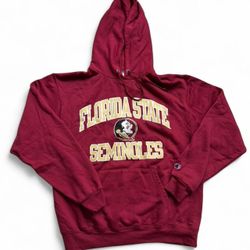 Florida State Seminoles Logo Burgundy and Gold lettered Champion Hoodie (Men's M)