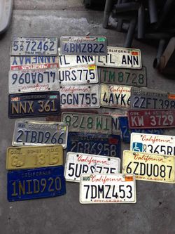 License plates 5 bucks each or make an offer for all 