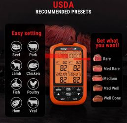 TempPro TempSpike 1000FT Wireless Meat Thermometer Digital with 2 Upgraded Ultra-Thin Probes, Kitchen Food Thermometer Cooking, Turkey, Smoker, BBQ, G