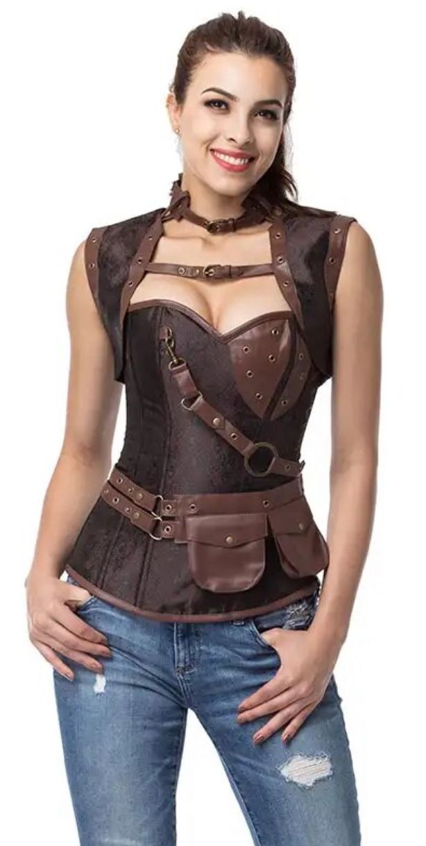 Brown Gothic Steampunk Corset More Colors