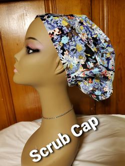 Cotton stretchy fabric Scrub cap - one size fits all