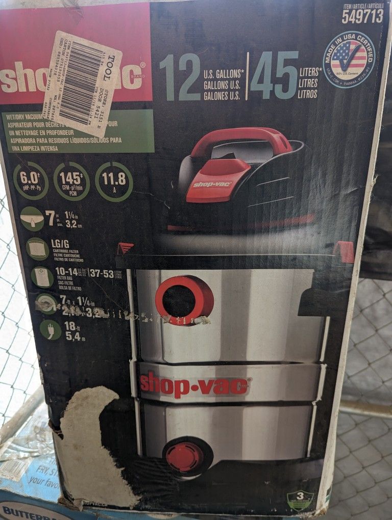 Shop vac 12 Gallon Vacuum