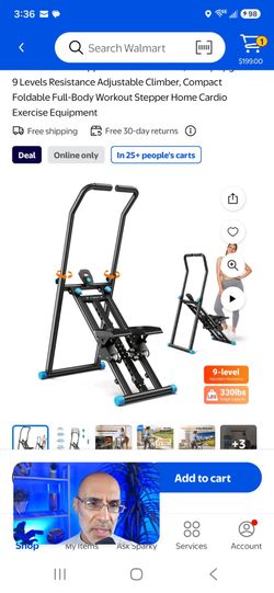 MERACH Adjustable Stair Stepper/Climber Machine – White –  New