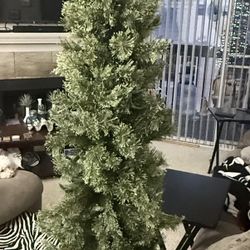 7 ft Ashland Pre-Lit Cashmere Pencil Tree – Used, Excellent Condition