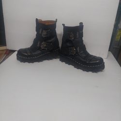 Mens Genuine Leather Motorcycle & Combat Boots