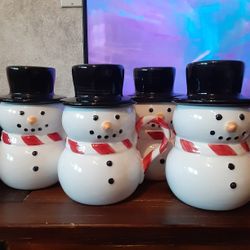 Snow Man Mugs