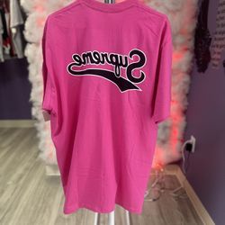 Supreme Backwards Tee Pink 