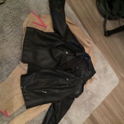 Leather Navy Jacket 