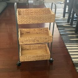 3 Tier  Wicker Organizer 