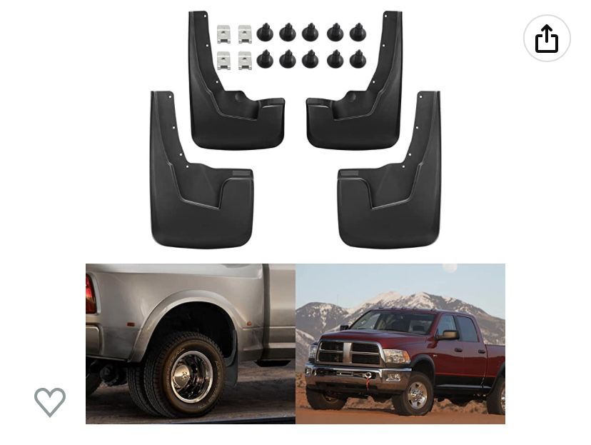 Mud Flaps Splash Guards Front & Rear 2019-2022 Dodge Ram 1500