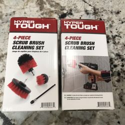 Hyper Tough Nylon Scrub Brush Cleaning Attachments for Power Drill Bit 