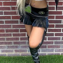 leather skirt 