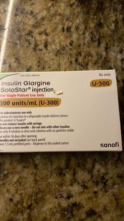Insulin glargine solostar injection