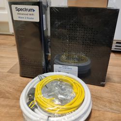 
[Brand New] Spectrum Internet Wifi Router and Modem with all setup including Coax cable, Coax Jumper,  ethernet cable and splitter etc.