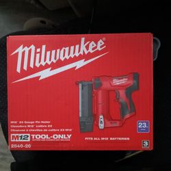 M12 2540-20 Milwaukee Pin Nailer Tool Only 