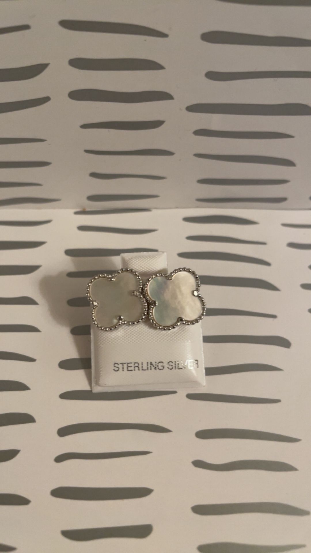Four Leaf Clover Stud Earrings .925