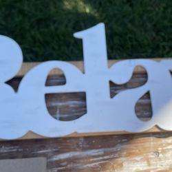 RELAX Wooden Sign
