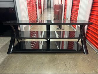 Modern 3-tier glass TV stand