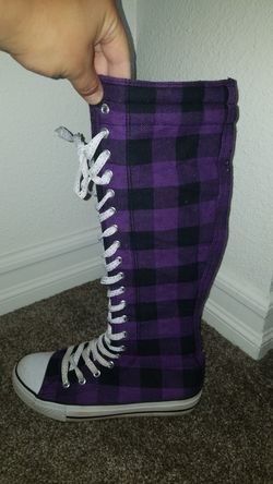 Mengsai size 6 purple knee high