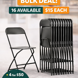 Folding Chairs Heavy Duty – Bulk Deals Available – Like New