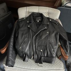 Winter Leather Riding Jacket.  