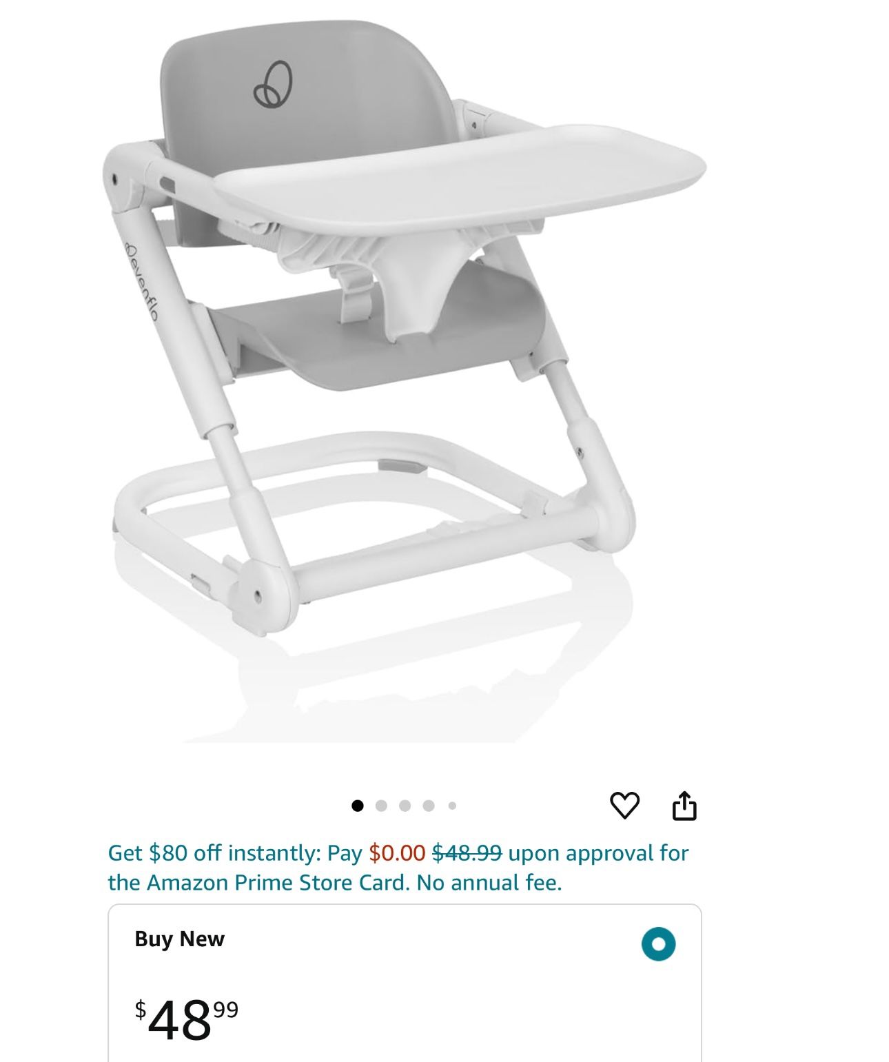 Evenflo Eat & Go 2-in-1 Portable Folding Booster Chair
