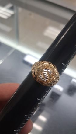 Gold Initial S Ring